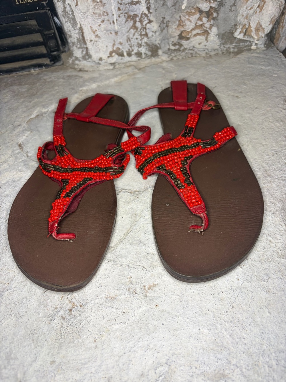 Target Red Beaded Women's Sandals